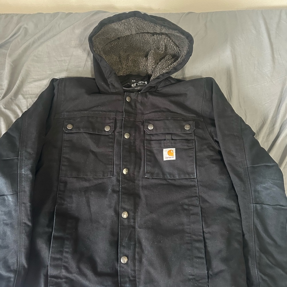 Men size small carhartt coat black